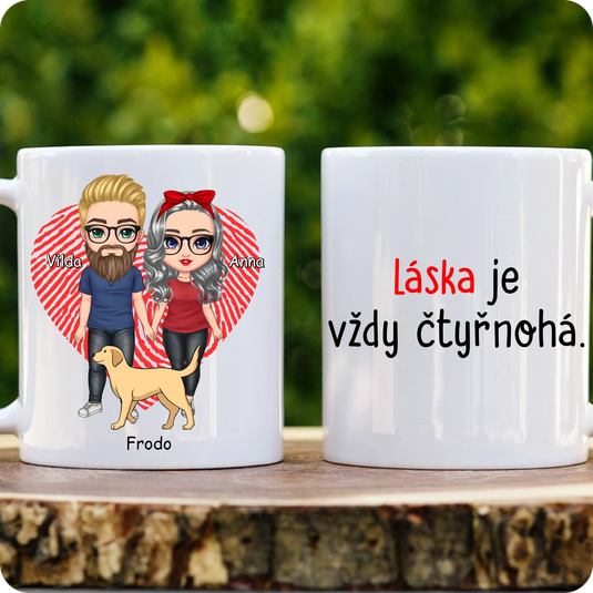 Hrníček - pár s chlupáčem