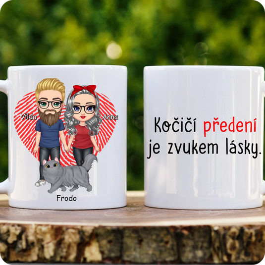 Hrníček - Pár s kočkou