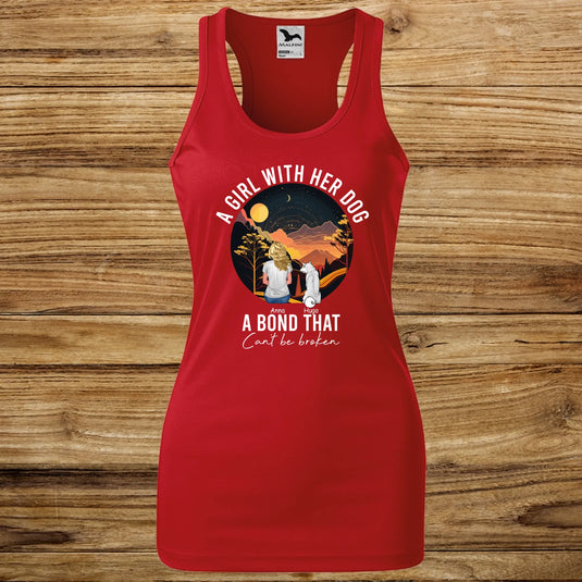 Dámské Funkční Tílko se psem - Hory žluté