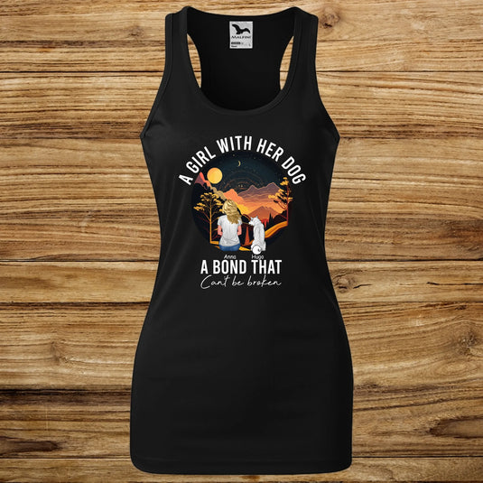 Dámské Funkční Tílko se psem - Hory žluté