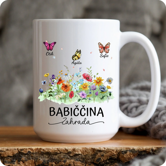 Hrníček - Babička - Motýlci