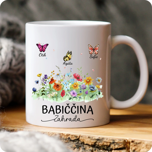 Hrníček - Babička - Motýlci