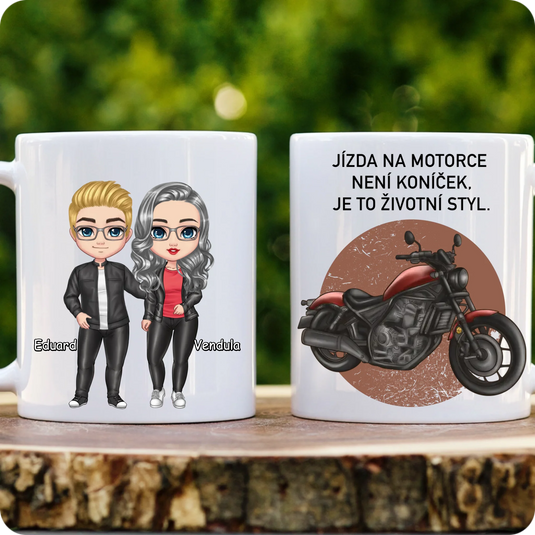 Hrníček - Chibi Pár - Motorkáři