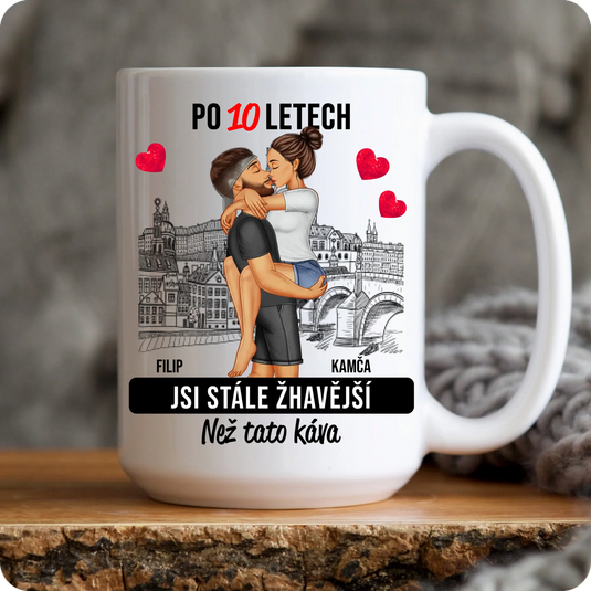 Sada 2 Hrníčků - Pár - Líbající se pár - Po několika letech