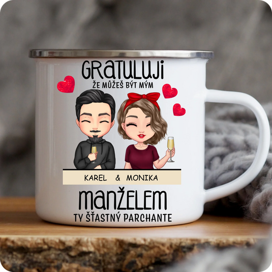 Sada 2 Hrníčků - Pár - Gratuluji