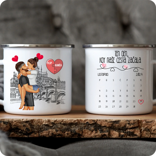 Sada 2 Hrníčků - Pár - Den kdy naše cesta začala