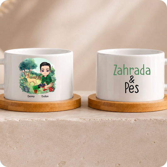Makronka - Zahradník se psem