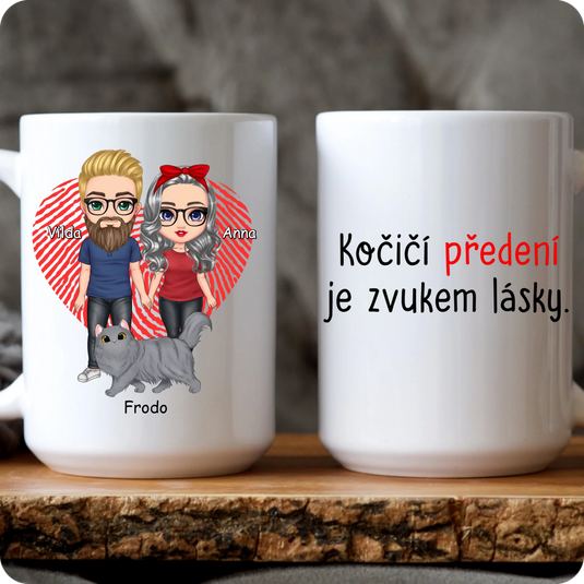 Hrníček - Pár s kočkou