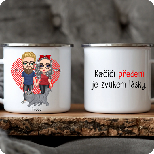 Hrníček - Pár s kočkou