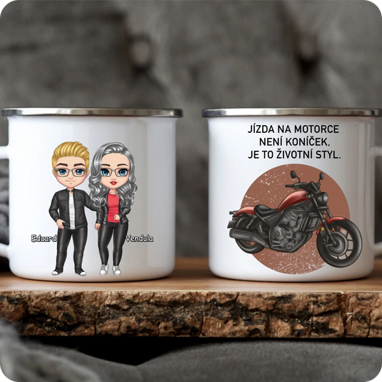 Hrníček - Chibi Pár - Motorkáři