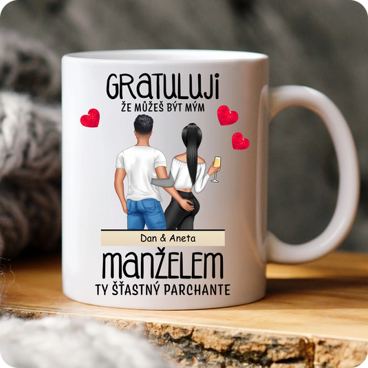 Hrníček - Pár zezadu - Gratuluji